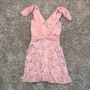 Balera Soft Pink Dance Costume with Mesh Trim